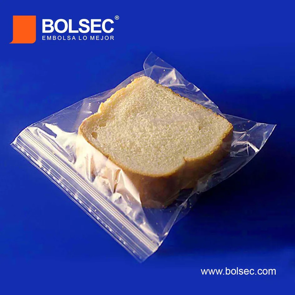 bolsa de plástico con cierre ziploc