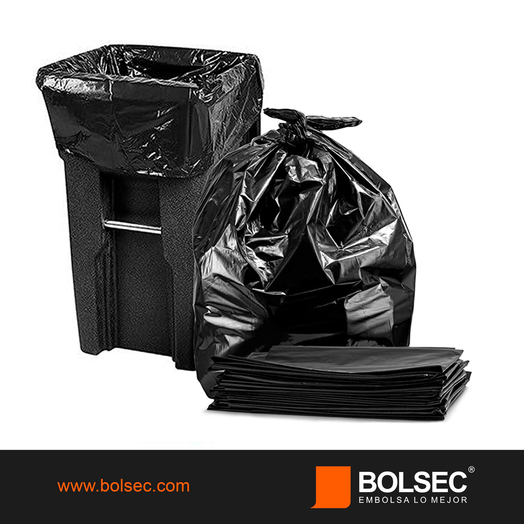 bolsa de plastico tipo boutique con impresion