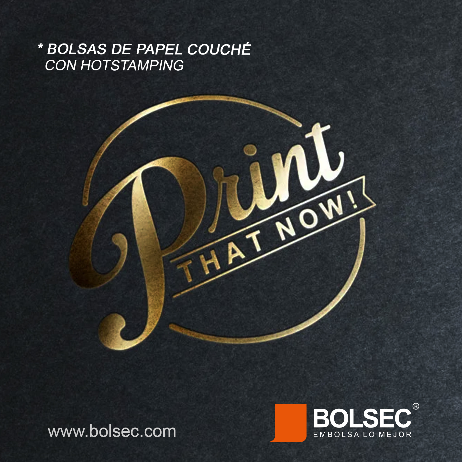 fabricante de bolsas de papel con hot stamping