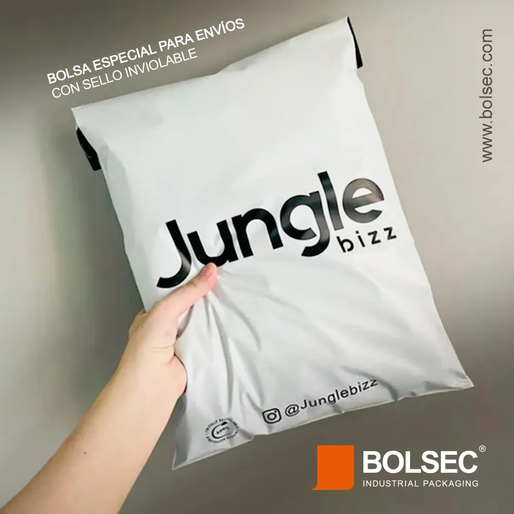 bolsas poly mailers para envíos con tu logo impreso